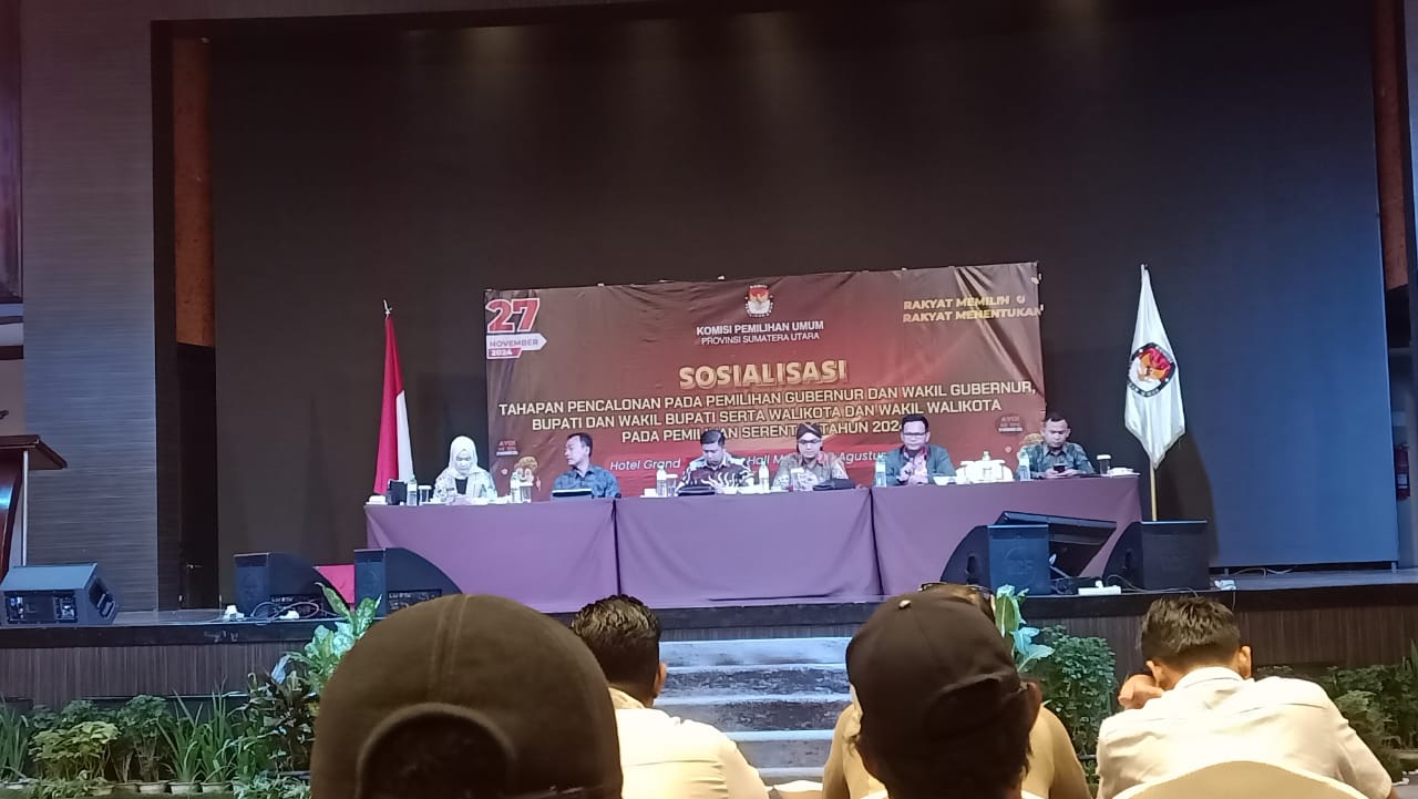 KPU Provinsi Sumut Sosialisasi Tahapan Pencalonan Pemilihan Gubsu, Bupati dan Walikota Serentak Tahun 2024