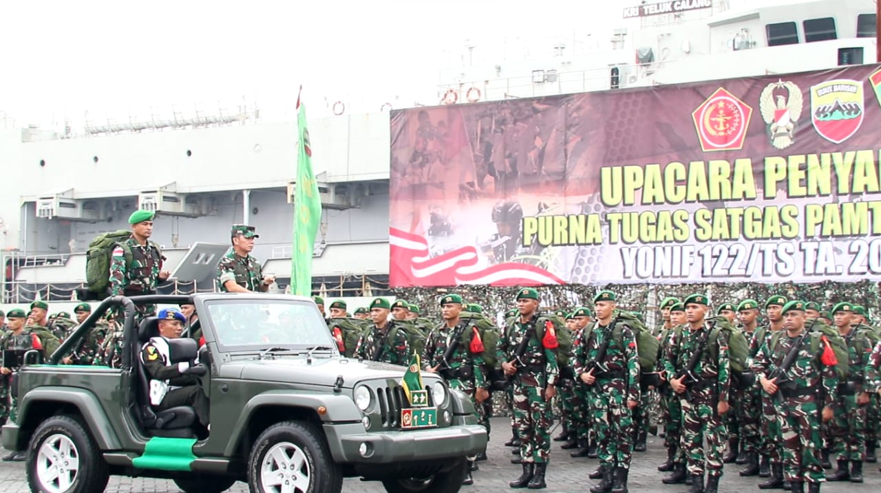 18 Bulan Tugas Operasi Pamtas RI-PNG, Pangdam I/BB Apresiasi Satgas Yonif 122/TS