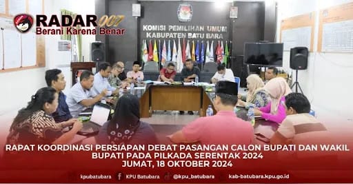 Jelang Debat Paslon Bupati dan Wakil Bupati, KPU Batu Bara Lakukan Rapat Koordinasi