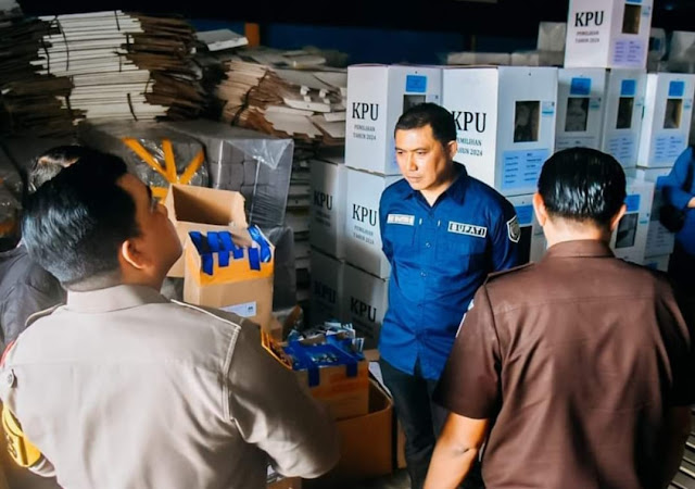 Pj Bupati Dan Forkopimda meninjau Kesiapan Logistik di Gudang KPU Batu Bara